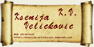 Ksenija Veličković vizit kartica